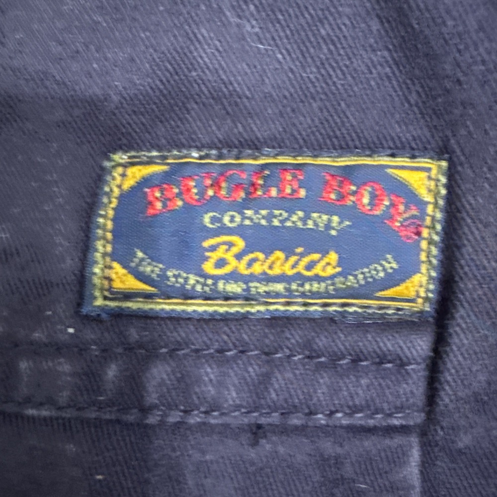 Vintage Bugle Boy Company Pants Sz 38wx32L Navy Khakis Chinos Straight Trousers - Picture 9 of 11